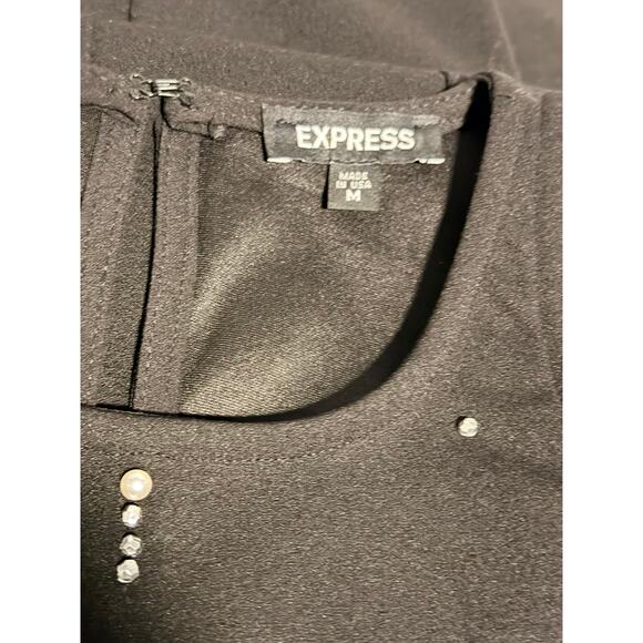 Express Women's Dress Black Sleeveless Medium - Picture 3 of 4